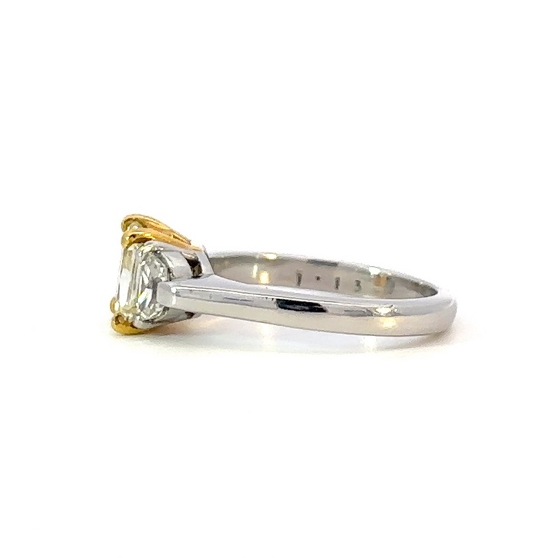 Estate Platinum IGI Certified Diamond Ring